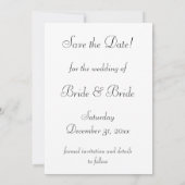 Fairy Tale Princess Wedding Save the Date (Achterkant)