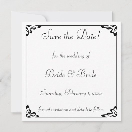 Fairy Tale Princess Wedding Save the Date (Achterkant)