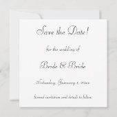  Fairy Tale Princess Wedding Save the Date (Achterkant)