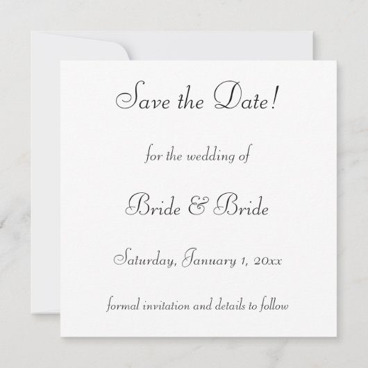  Fairy Tale Princess Wedding Save the Date (Achterkant)