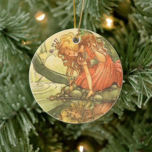 Fairy Tale, prinsprinsesprinses van Pond Keramisch Ornament (Boom)