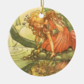 Fairy Tale, prinsprinsesprinses van Pond Keramisch Ornament (Voorkant)