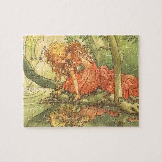  Fairy Tale, prinsprinsesprinses van Pond Legpuzzel (Horizontaal)