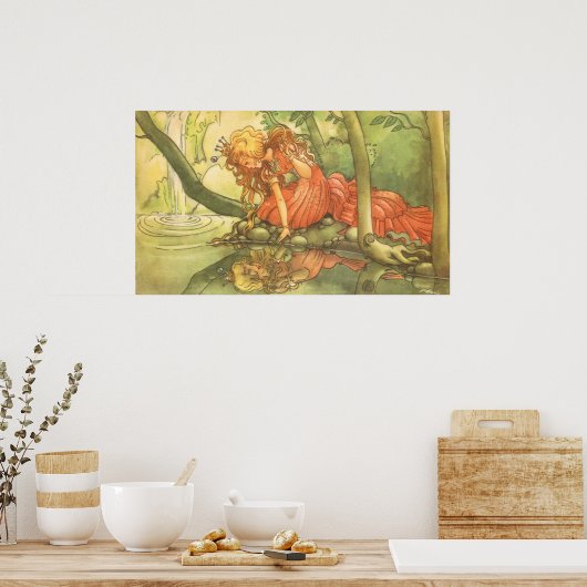  Fairy Tale, prinsprinsesprinses van Pond Poster (Keuken)