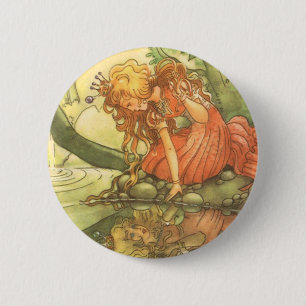 Fairy Tale, prinsprinsesprinses van Pond Ronde Button 5,7 Cm