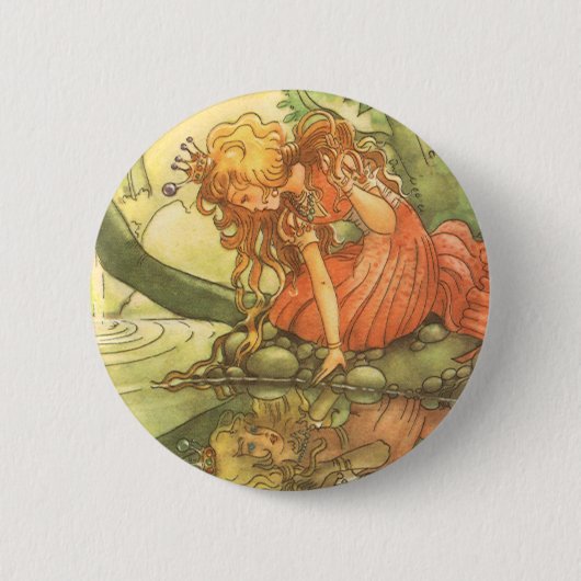  Fairy Tale, prinsprinsesprinses van Pond Ronde Button 5,7 Cm (Voorkant)