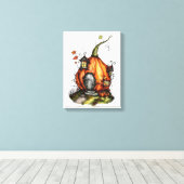 Fairy Tale Pumpkin House Canvas Afdruk (Insitu (Houten vloer))
