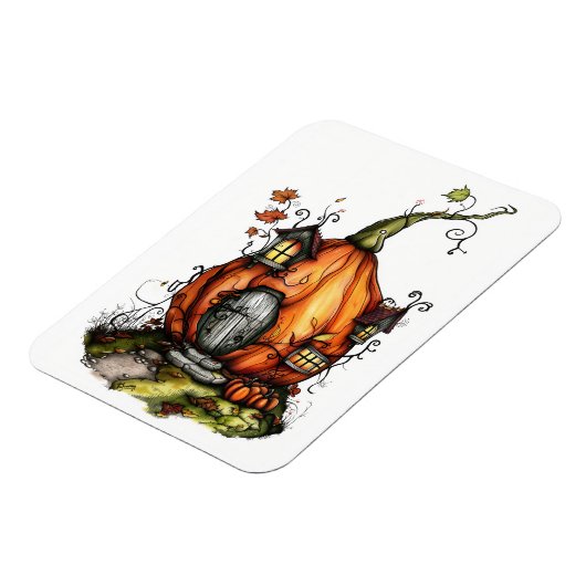 Fairy Tale Pumpkin House Magneet (Linkerzijde)