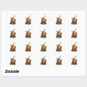 Fairy Tale Pumpkin House Vierkante Sticker (Vel)