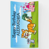 Fairy Tale Pussy Cat Fab London Queen Visit Fun Spandoek (Verticaal)