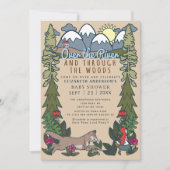 Fairy Tale Red Riding Hood Baby shower Kaart (Voorkant)