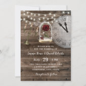 Fairy Tale Roos Flower Dome Rustic Barn Wedding Kaart (Voorkant)