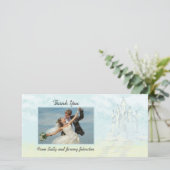 Fairy Tale Sand Castle Beach bruiloft Dank u Bedankkaart (Staand voorkant)