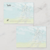Fairy Tale Sand Castle Beach Wedding Place Cards Plaatskaartje (Voorkant / Achterkant)