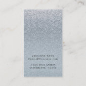 Fairy Tale Silver Glitter Glam Glamor Chic Custom Visitekaartje (Achterkant)