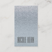 Fairy Tale Silver Glitter Glam Glamor Chic Custom Visitekaartje (Voorkant)