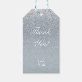 Fairy Tale Silver Glitter Sparkle Party Favor Glam Cadeaulabel (Voorkant)