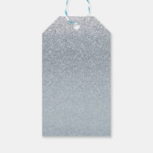 Fairy Tale Silver Glitter Sparkle Party Favor Glam Cadeaulabel (Achterkant)