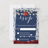 Fairy Tale Snow White Princess Navy Blue RSVP (Voorkant)