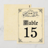 Fairy Tale Storybook Trouwtafel Nummers Briefkaart (Voorkant / Achterkant)