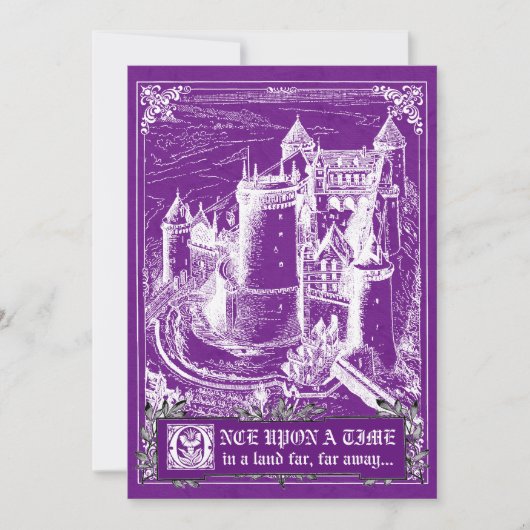 Fairy Tale Storybook Wedding Invitations Kaart (Voorkant)