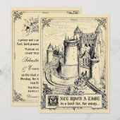 Fairy Tale Storybook Wedding Invitations Kaart (Voorkant / Achterkant)