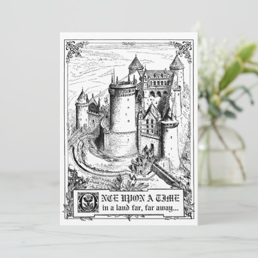 Fairy Tale Storybook Wedding Invitations Kaart (Staand voorkant)