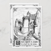 Fairy Tale Storybook Wedding Invitations Kaart (Voorkant / Achterkant)