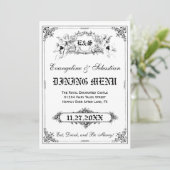 Fairy Tale Storybook Wedding Menu Kaarten (Staand voorkant)