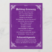 Fairy Tale Storybook Wedding Programma's (Achterkant)