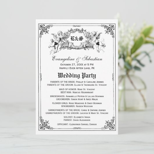 Fairy Tale Storybook Wedding Programma's (Staand voorkant)