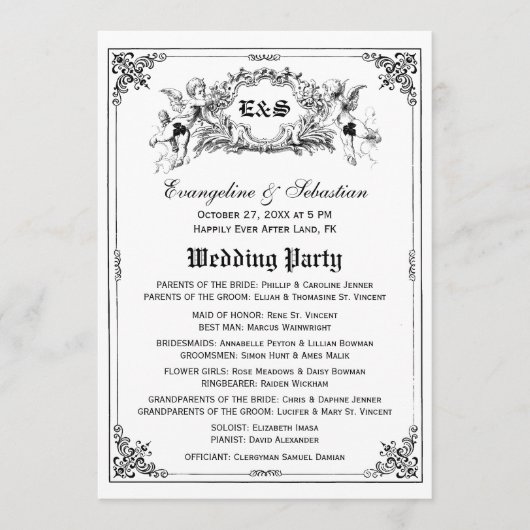 Fairy Tale Storybook Wedding Programma's (Voorkant)