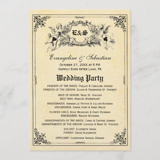 Fairy Tale Storybook Wedding Programma's (Voorkant)