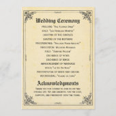 Fairy Tale Storybook Wedding Programma's (Achterkant)