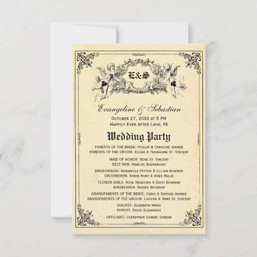 Fairy Tale Storybook Wedding Programma's Kaart (Voorkant)
