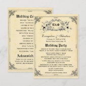 Fairy Tale Storybook Wedding Programma's Kaart (Voorkant / Achterkant)