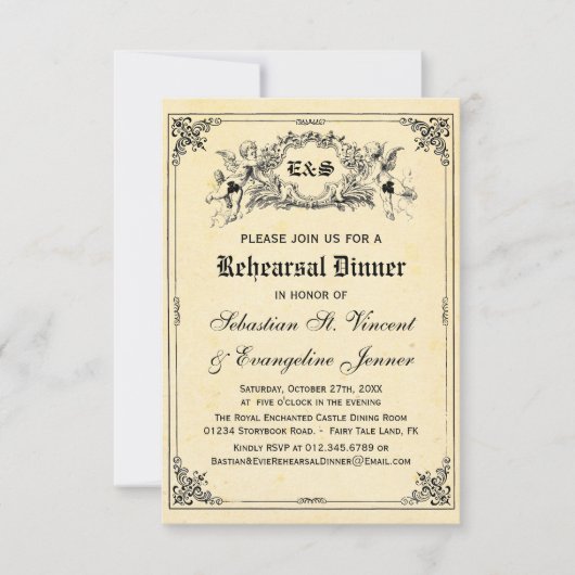 Fairy Tale Storybook Wedding Rehearsal Dinner Kaart (Voorkant)