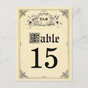 Fairy Tale Storybook Wedding Table Numbers Briefkaart