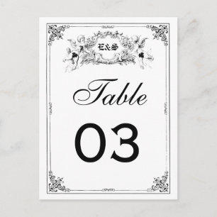 Fairy Tale Storybook Wedding Table Numbers Briefkaart