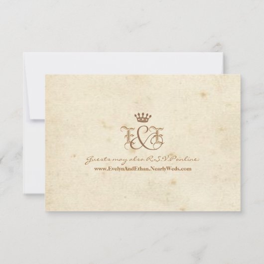 Fairy Tale Swirl Wedding Invitation RSVP (Achterkant)