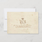 Fairy Tale Swirl Wedding Invitation RSVP Kaartje (Achterkant)