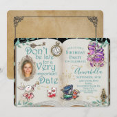 Fairy Tale thema Alice in Wonderland Fotospiegel Kaart (Voorkant / Achterkant)