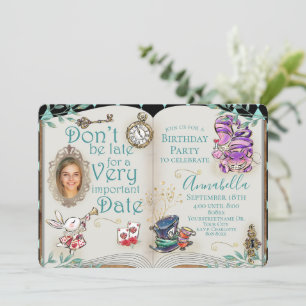 Fairy Tale thema Alice in Wonderland Fotospiegel Kaart