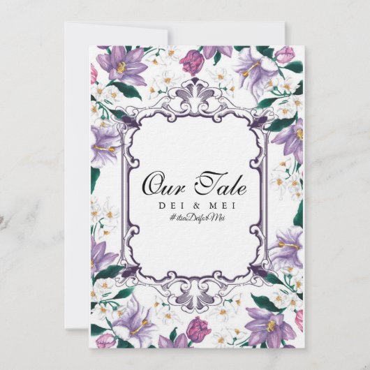 Fairy Tale-themasbruiloft Kaart (Voorkant)