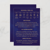 Fairy Tale-tijdlijn Weddenschap - Paarse Gold-deta Informatiekaartje (Voorkant / Achterkant)