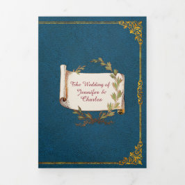 Fairy Tale trouwfoto Drieluik Uitnodiging