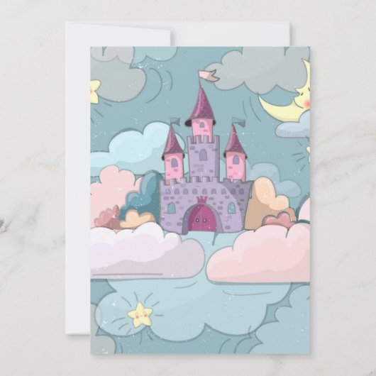 Fairy-tale uitnodiging van de met de partij gelijk (Achterkant)