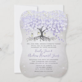 Fairy Tale Ultra Violet Heart Leaf Tree Weddenscha Kaart