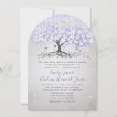 Fairy Tale Ultra Violet Heart Leaf Tree Weddenscha Kaart (Voorkant)