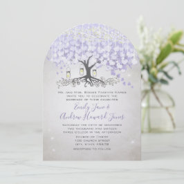 Fairy Tale Ultra Violet Heart Leaf Tree Weddenscha Kaart